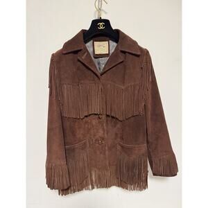 Vintage H Bar C California Ranchwear Jacket Womens Medium Suede Fringe Western